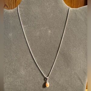 NVC Pearl Silver Tone Necklace
